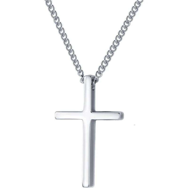 Trendy 925 Sterling Silver Pendants For Women Vintage Gothic Cross Necklace Chain Jewelry Gift H260112