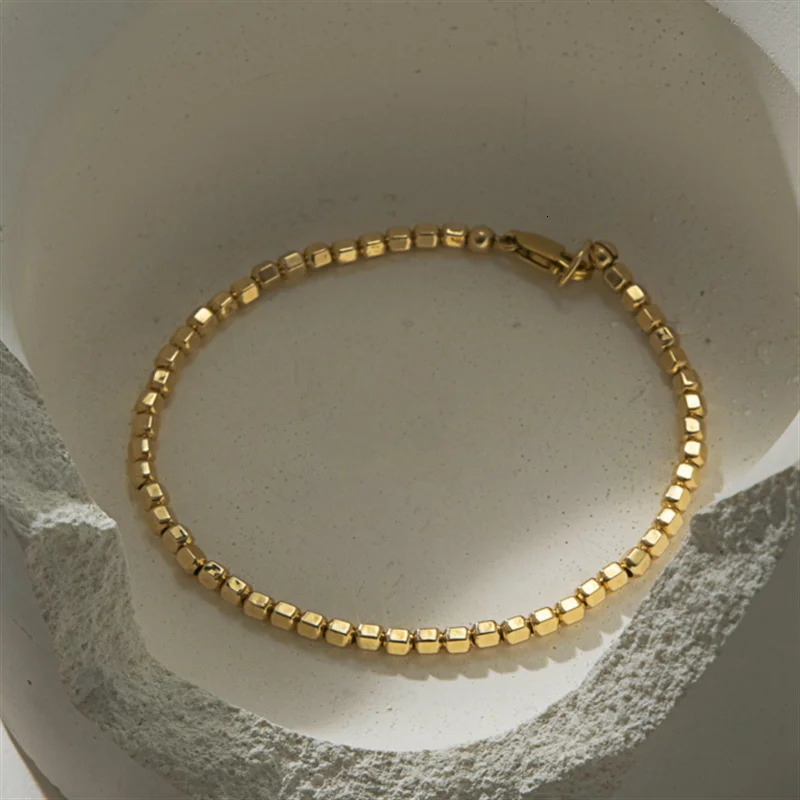 14K Gold Filled Bead Bracelet Handmade Tarnish Resistant Jewelry Boho Bracelets Anklets for Women Bridesmaid Gift Gold Bracelet 260107