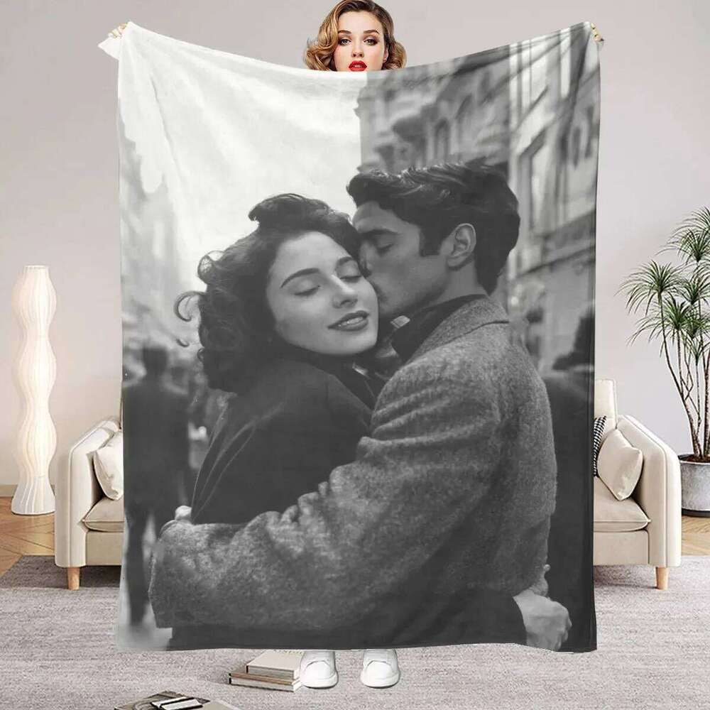 1 Piece of DIY Personalized Photo for Lovers Flannel Blanket Products - Customized Warm Photos, XJ260112