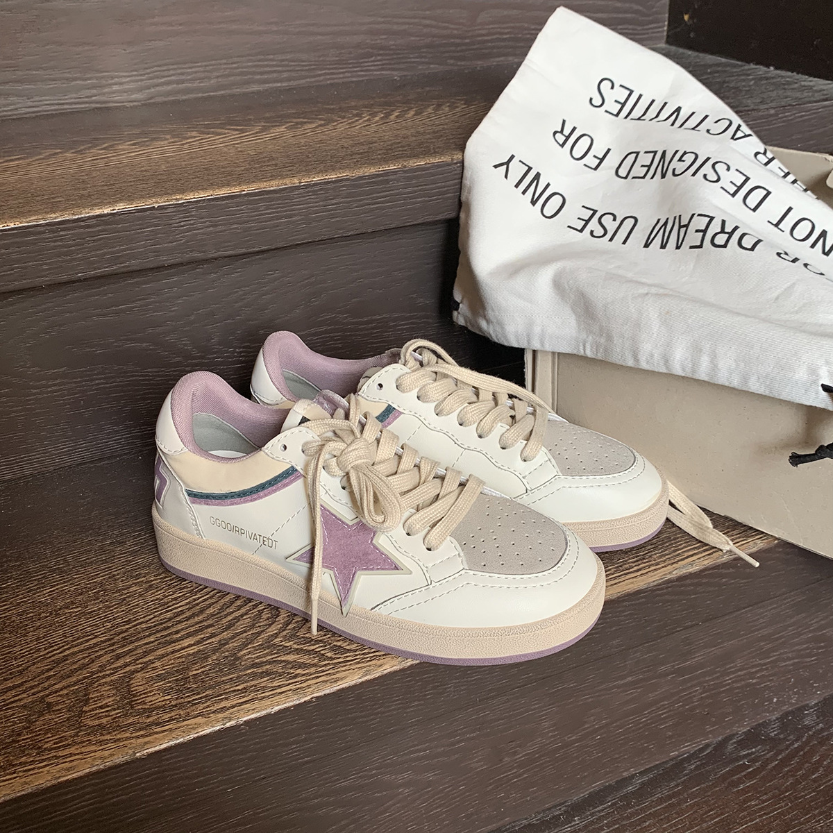 free shipping 2026 new design arrivals high-end retro women's star pattern board shoes versatile casual shoes hot sale size 35-40