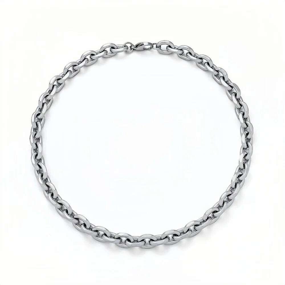 7mm Stainless Cross For Men Simple Thick Chain Women Necklace Fashion Titanium Steel Jewelry H260112