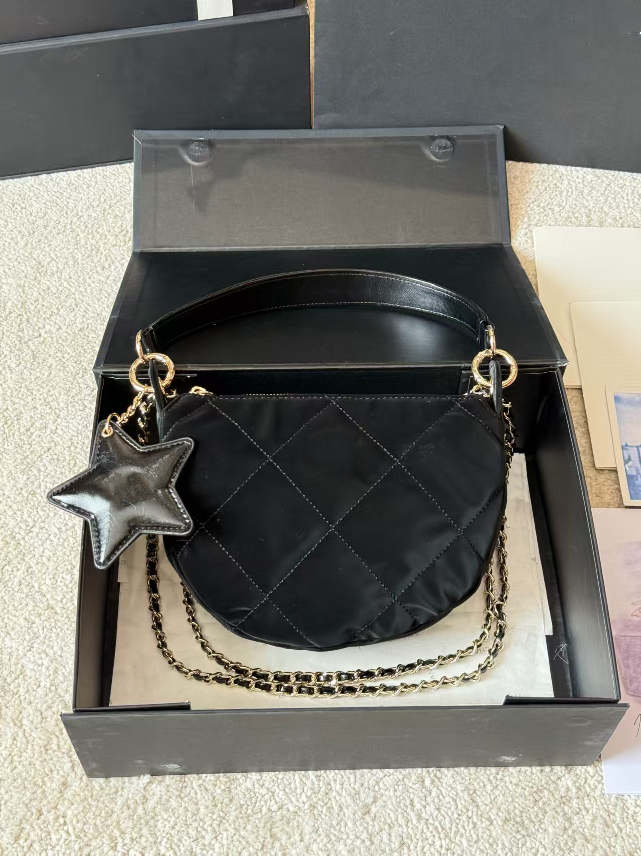 Designer bag makeup bag lady bag handbag shoulder bag crossbody bag crescent bag C25N