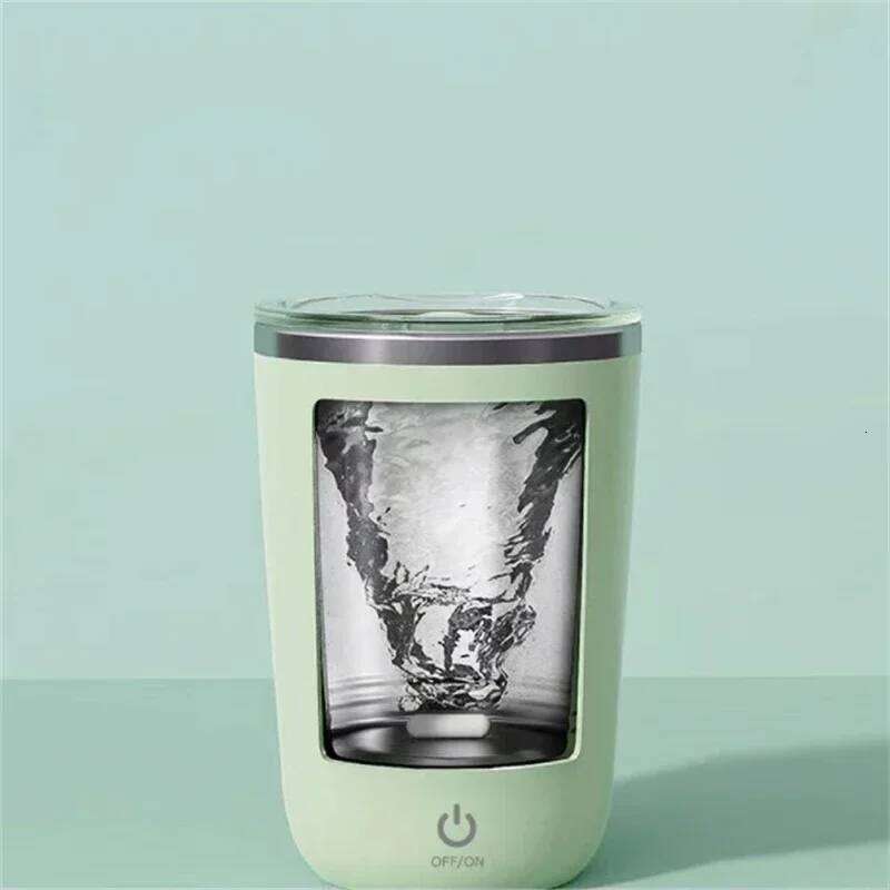 Electric Mug Automatic Magnetic Stirring Rechargeable Lazy Coffee Mixing Cup Stainless Steel Drinking Utensils for Office Home Travel Portable Stirrer