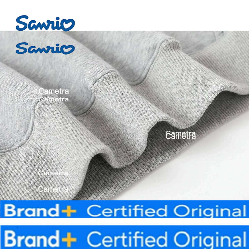 Sanrio Hello Kitty Light Grey, Red Bow Hoodie, Comfortable Long Sleeve Top, Cute Series, Machine Washable H260112