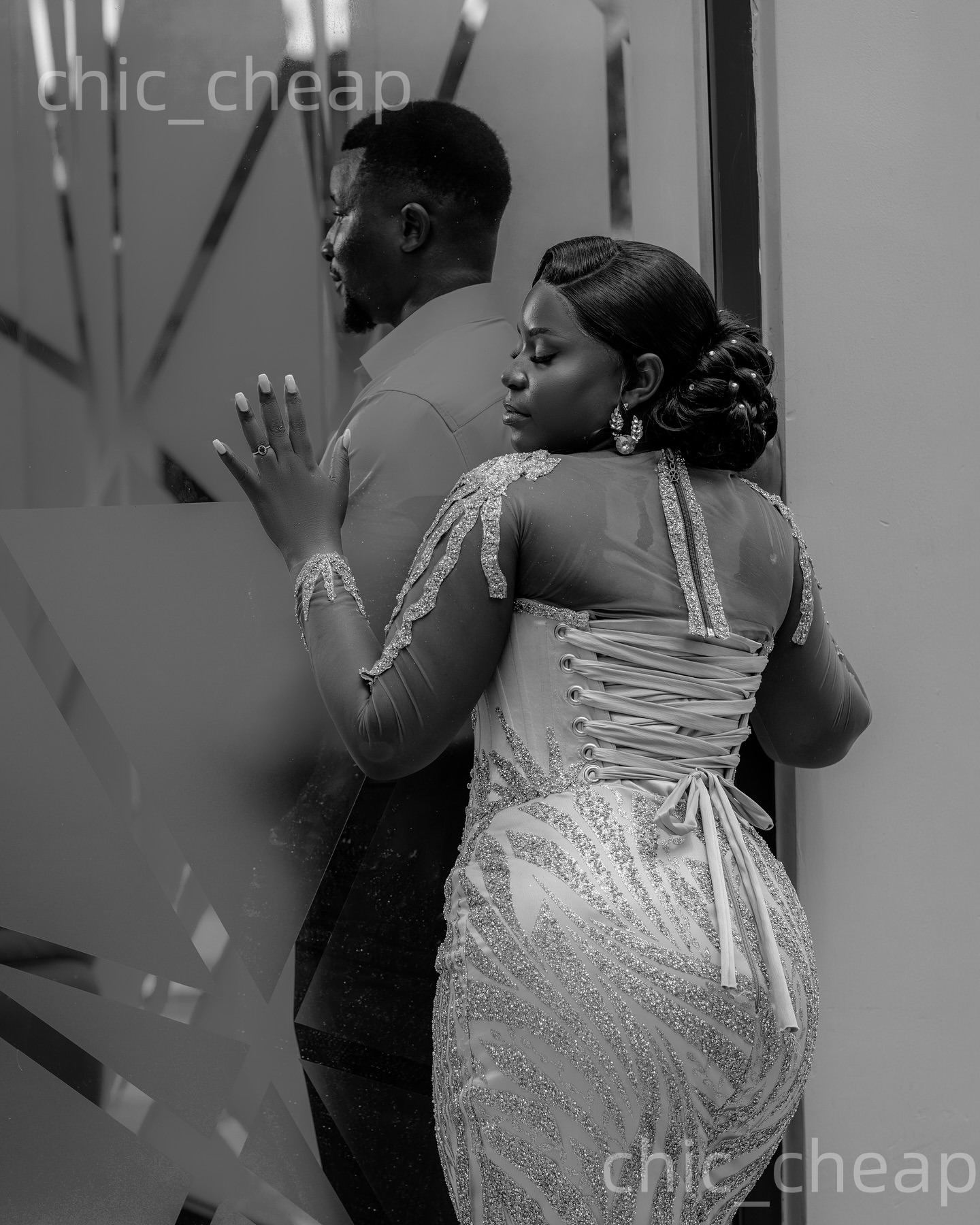 Aso Ebi Champagne Mermaid Prom Dresses 2026 Crystals Sequined Sheer Neck Evening Formal Party Second Birthday Engagement Gowns Dress For Special Occas