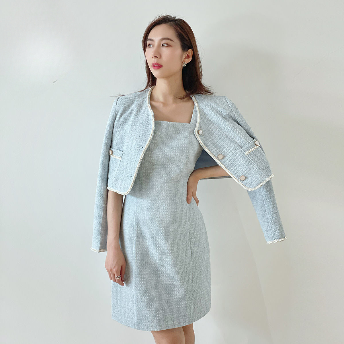 designer for women Fashionable dress with waist cinching and slimming effect washed mid length skirt ddmythur