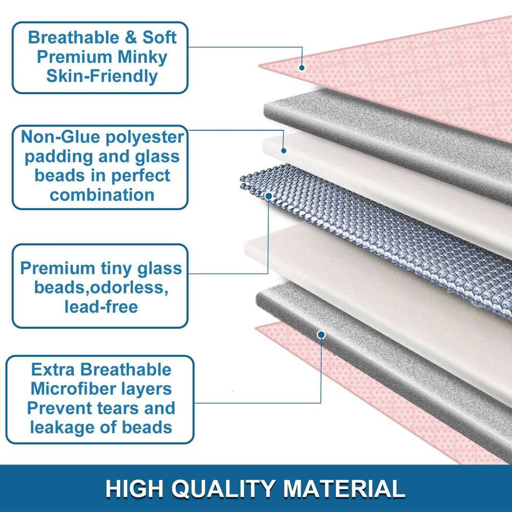 Pink Breathable Soft Minky Throw for All Season Single Double Couple Weighted Haveay Blanket with Glass Beads XJ260112