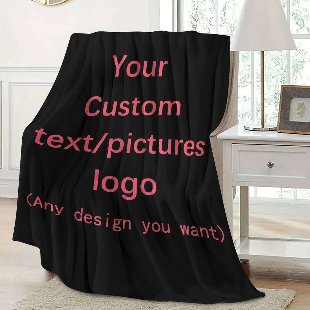 1pc Custom Digital Flannel Fleece Blanket, Personalized With Various Images, Gift For Girls, Boys, Adults, Travel - Warm Throw XJ260112