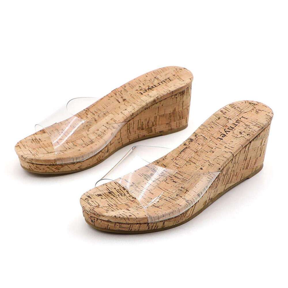 Lurnyet Women's Wedge Heel Slide Sandals Casual Daily Summer Shoes MOODI-1