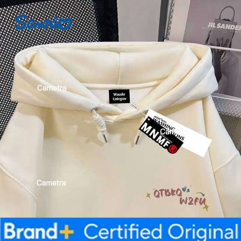 Sanrio Hello Kitty Women's Hooded Sweatshirt New Spring Autumn Fleece Lined Cartoon Fashionable Winter Casual Pullover Trendy H260112