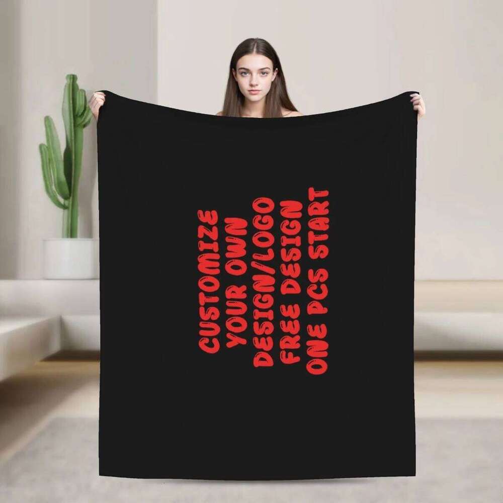 Custom DIY Your Image Super Soft Add Design Travel Throw Blanket Winter Aesthetic Flannel Bedspread Sofa Bed Cover XJ260112