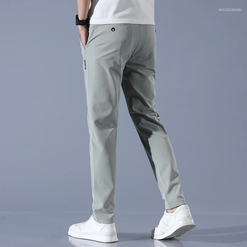 Men's Pants 2026 Spring Summer Ultra-thin Stretch Slim Straight Casual High Quality Fashion Breathable Golf Sports Trousers