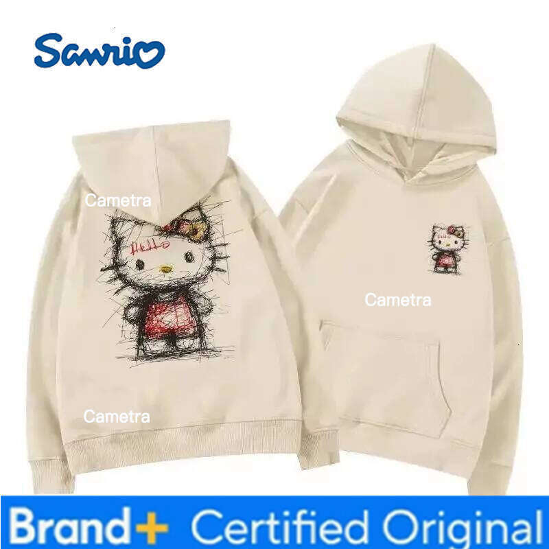 Sanrio Fashionable Cute Hello Kitty Cartoon Anime Periphery Boys Girls Hoodies Autumn and Winter Parent Child Clothing Hoodie H2601121
