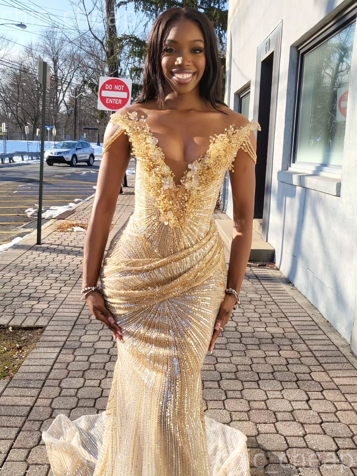 Aso Ebi 2k25 Champagne Mermaid Prom Dresses 2026 Flowers Beaded Illusion Evening Formal Party Second Birthday Engagement Gowns Dress For Special Occas