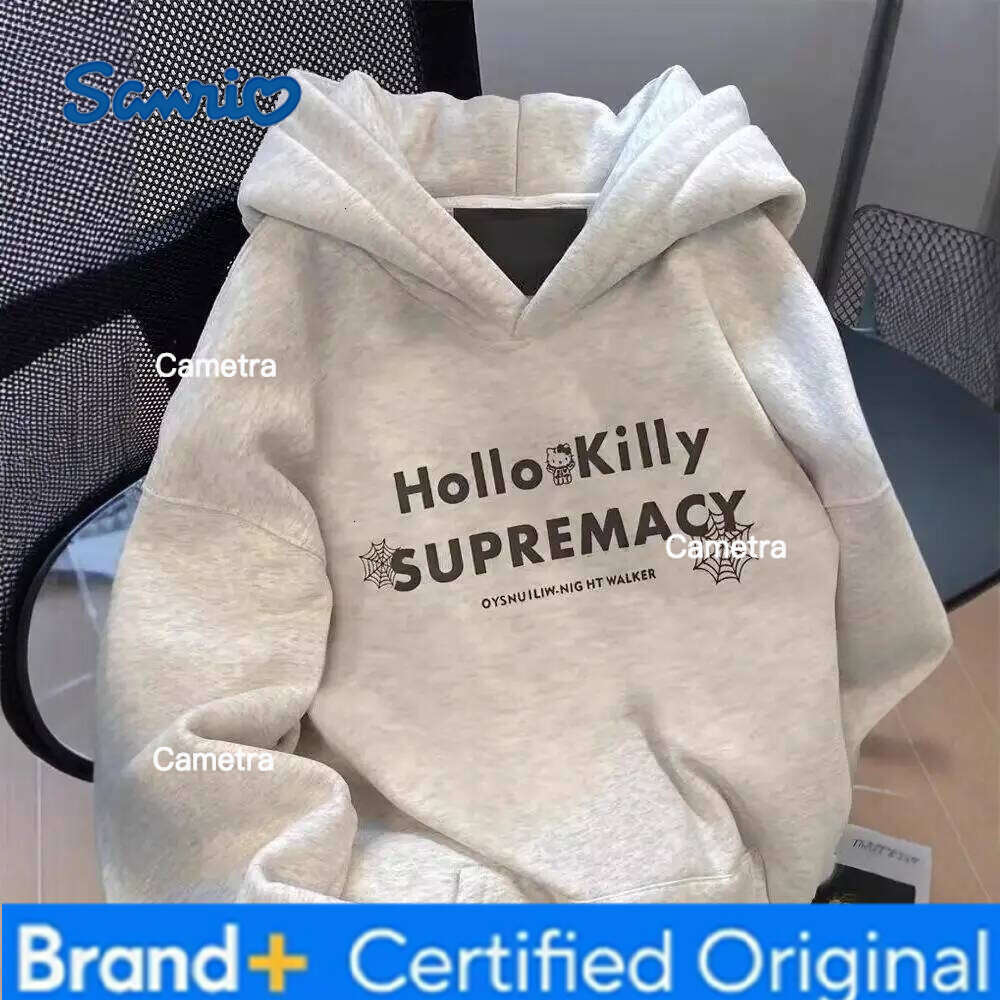 Sanrio Hot Hello Kitty Girls' American Loose and Lazy Style Hoodie for Women's Stylish Autumn/winter High Quality Jacket H260112