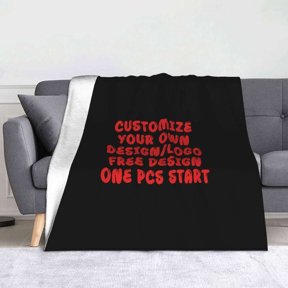 Custom DIY Your Image Super Soft Add Design Travel Throw Blanket Winter Aesthetic Flannel Bedspread Sofa Bed Cover XJ260112