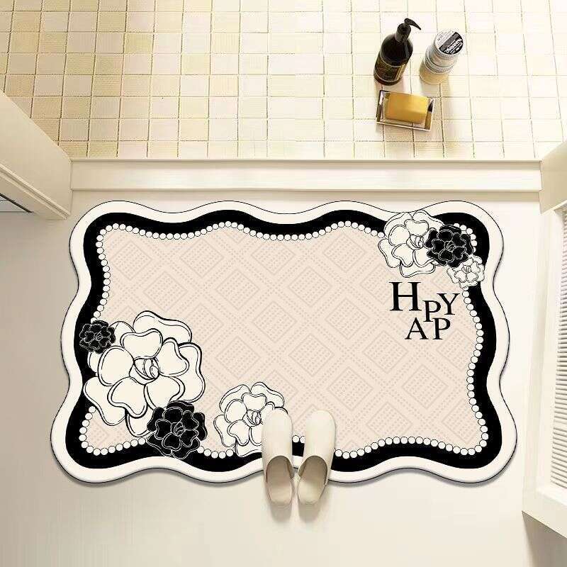 Bath Mat Diatomaceous Earth Bathroom Water Absorption Non Slip Toilet Quick Dry Wear Resistant Washable Foot Mat