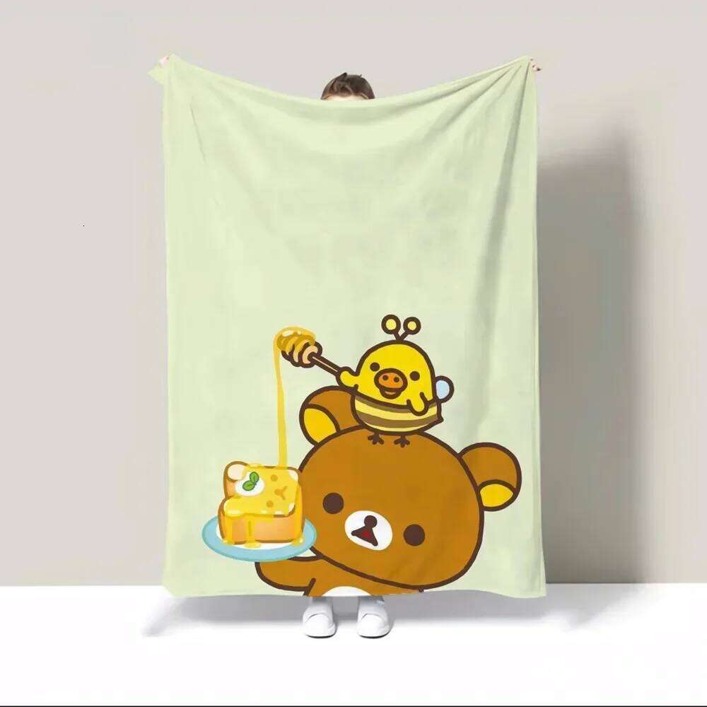 Rilakkumas Cotton Blanket King Size Custom Blankets & Throws Fluffy Plaid Interior for Home Microfiber Bedding Beach Towel Throw XJ260112
