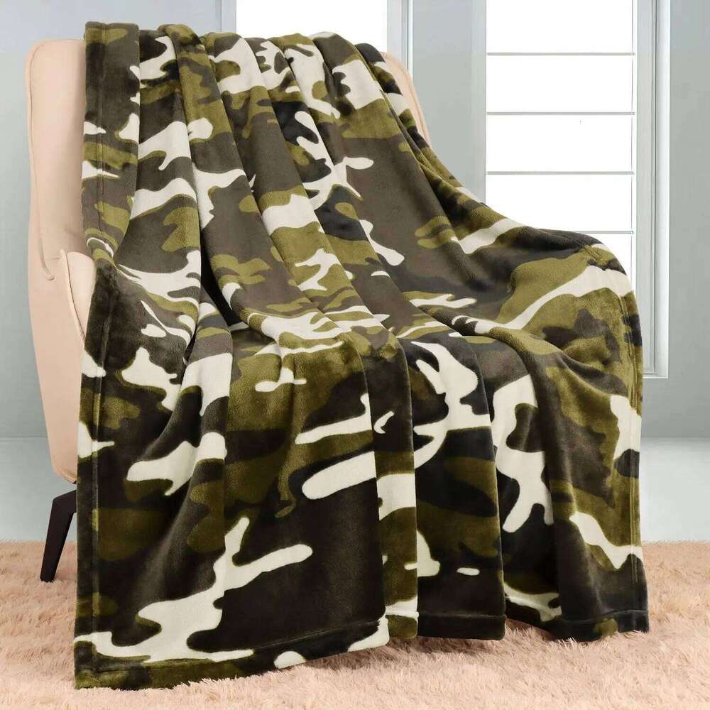 Camouflage Printed Sofa Bed Travel Camping Living Room Office Conditioning Blanket for All Seasons Gifts XJ260112