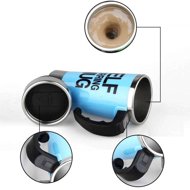 450ML Automatic Electric Mixing Coffee Milk Self Stirring Mug Stainless Steel Thermal Smart Double Insulated Cup