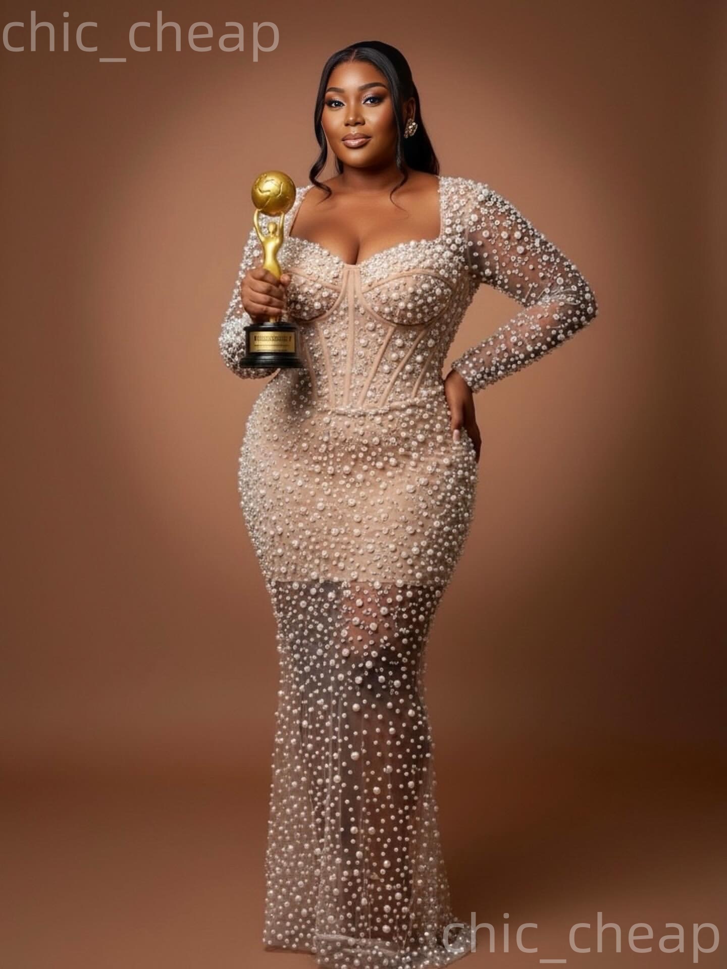 Aso Ebi Champagne Sheath Prom Dresses 2026 Pearls Illusion Sequined Evening Formal Party Second Birthday Engagement Gowns Dress For Special Occasions