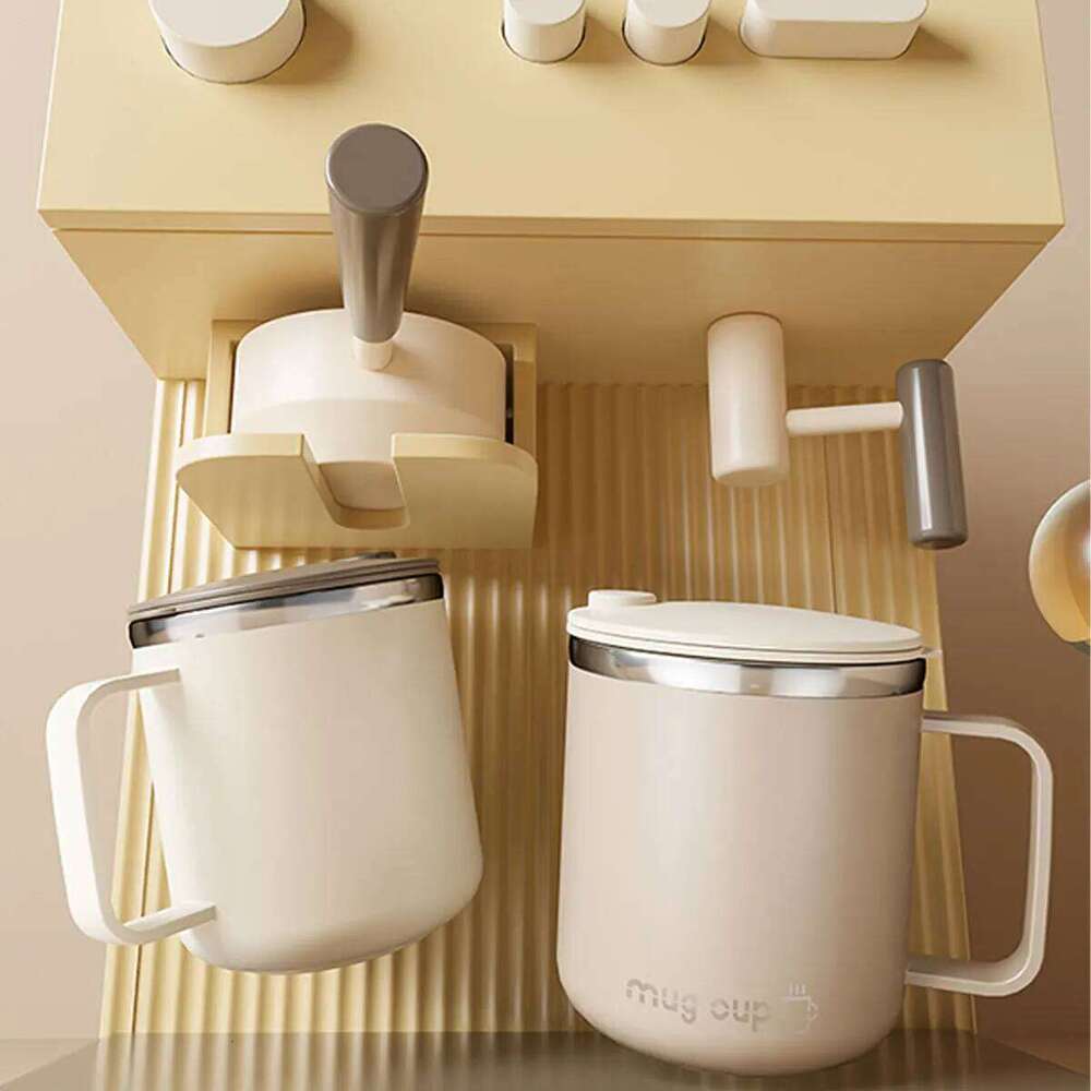 Insulated Coffee Mug 400ml Stainless Steel Vacuum Sealed Drinkware Leakproof Lid Hot Cold Beverages Thermoses for Camping Commuting Office Easy Carry 