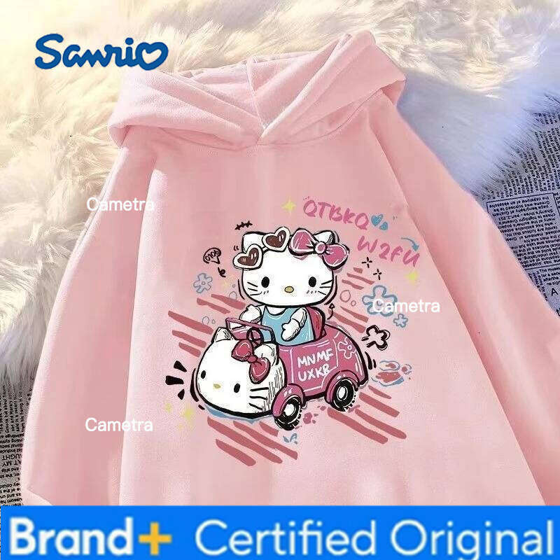 Sanrio 2025 Spring and Autumn New Outfit Cartoon Anime Girls' Hoodie Outdoor Casual Long Sleeve Coat Versatile H260112