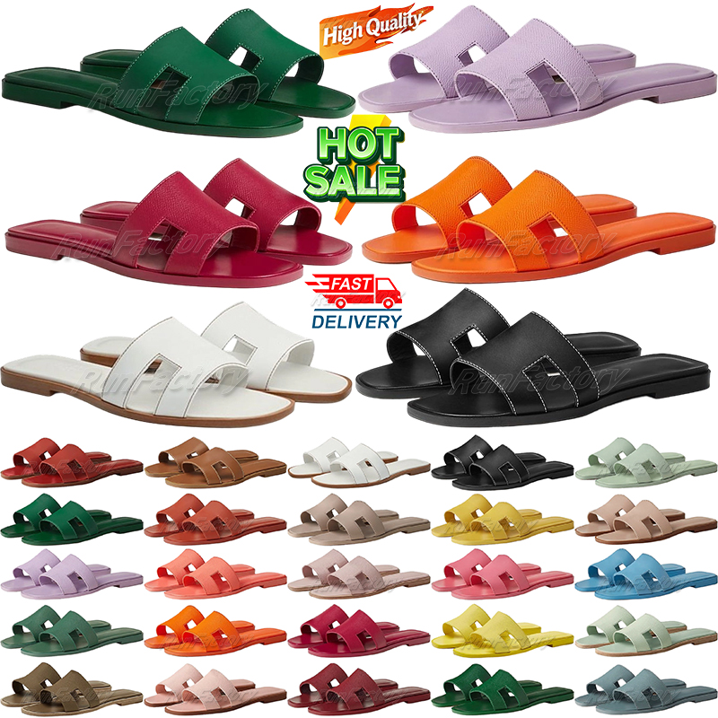 Designer Women Sandals Leather Flats Ladies Room Outdoor Classic S P House Design Sandale Black Brown H Slides heresslide M Woman Sliders Dhslide