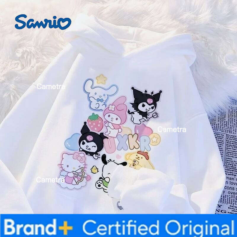 Sanrio Personalized Thick Hooded Sweatshirt for Children, Large, Medium, Small Sizes, Trendy Style, Outdoor Sports Style H260112