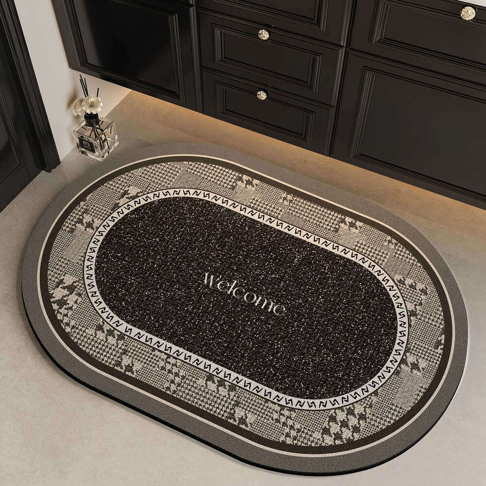 Bath Mat Diatomaceous Earth Non Slip Door Mat Water Absorbent Anti Slip Carpet For Bathroom Entrance