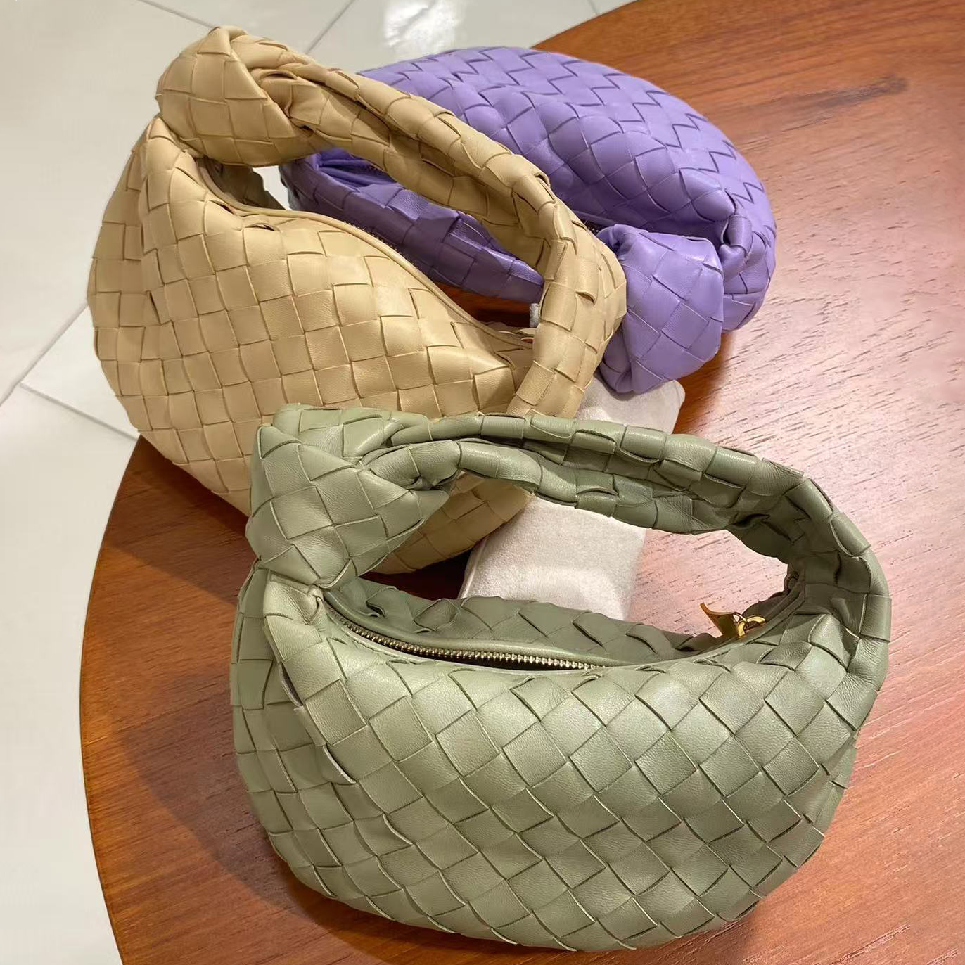 High quality Mini Jodie handbag tote bag woven bag Luxury Designer bags Womens Leather Shoulder Bags fashion crossbody pouch Clutch Bag Bang Bang Makeup Evening Bag