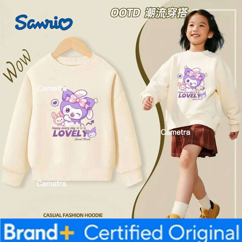 Sanrio Baby Cotton Kid Cartoon Printed Pullover Children Autumn Fashion Long Sleeve T-shrits Girls Clothes Top Hoodie H260112