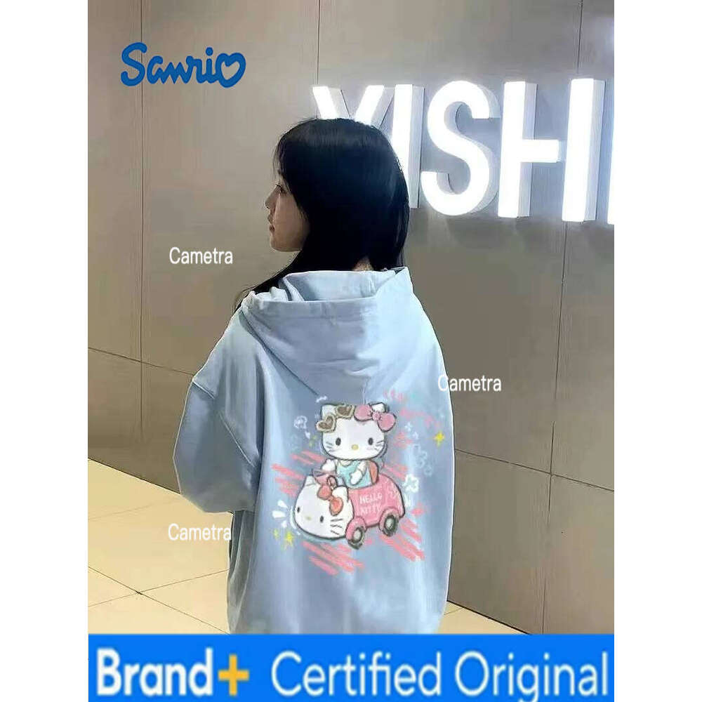 Sanrio Kawaii Cute Girl Streetwear Women Fun Graffiti Cartoon Hello Kitty Sweatshirt Y2k Clothes Aesthetic Top Oversized Hoodie H26011211