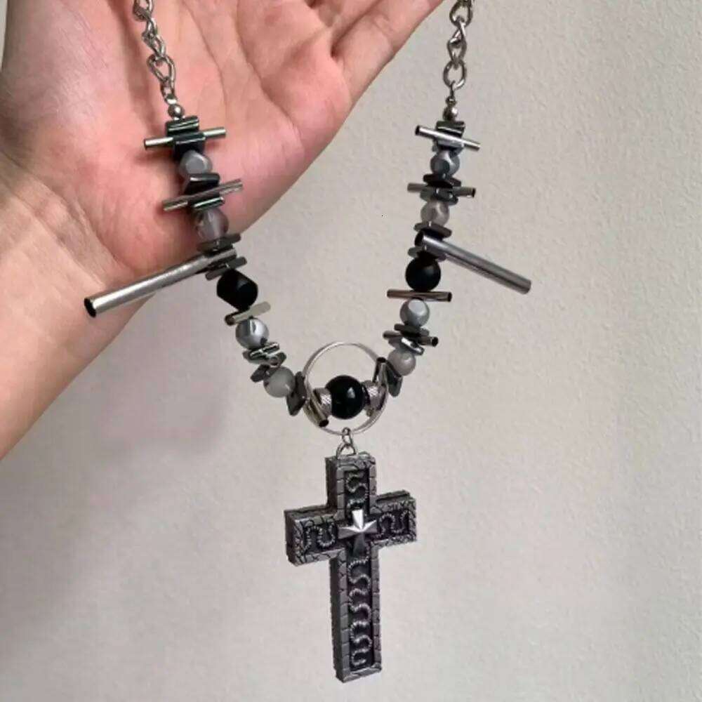 with Secret Compartment Cross 3D Printed Openable Chain Pendant Necklace Stainless Steel Vintage Charm Jewelry H260112