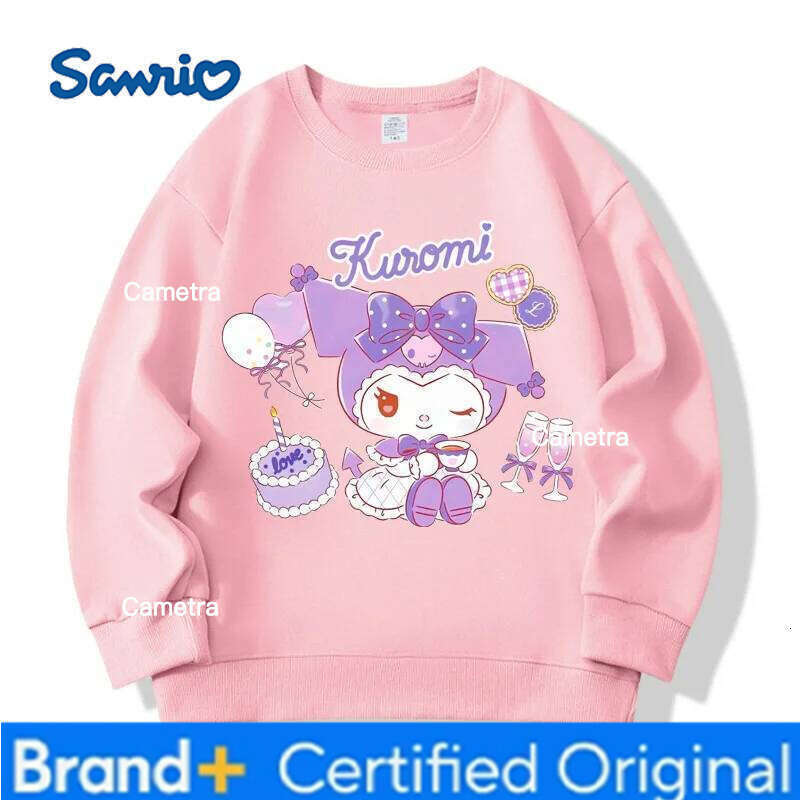 Sanrio Yuguigou Girls' Cartoon Hoodie Sanliou Loose Fit Spring Autumn New Children's Leisure Sweet Style H260112