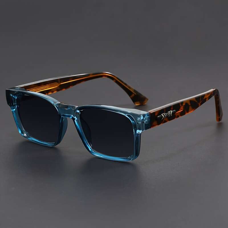 Men's Retro Square Glasses Heavy Duty Tr90 Frame, Non-Prescription Vintage Eyewear For Everyday & Formal Outfits - Modern Classic Style With Dura