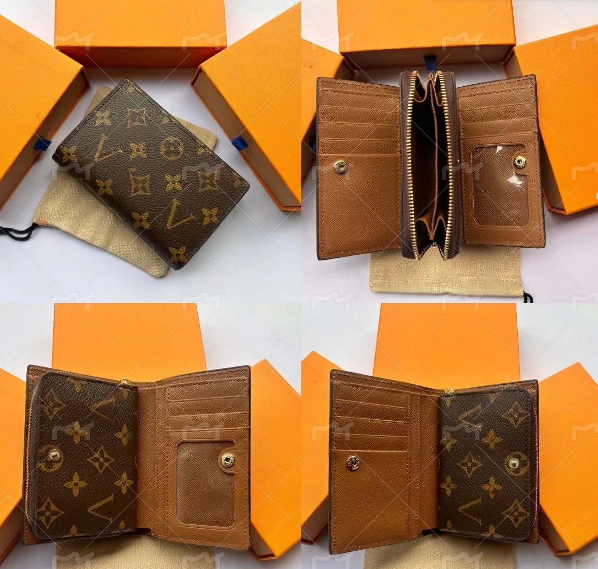 10A designer wallet Brown flower rosalie victorine wallet Women coin purse card holder keychain Man Designer purses Key CardHolder small wallets travel Clutch