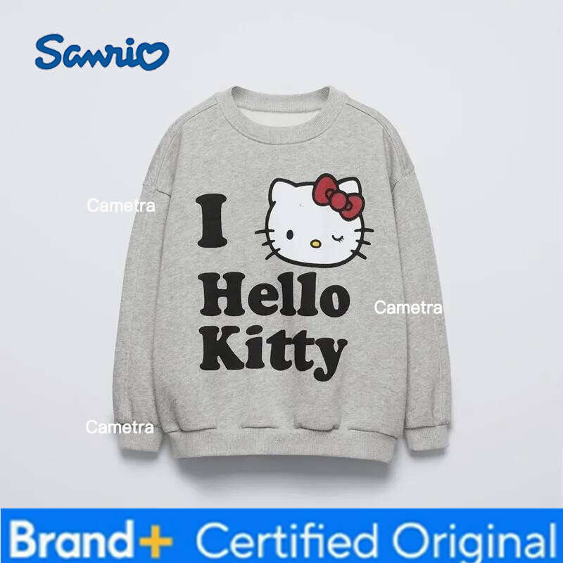 Sanrio Brand Sweatshirts Children Cartoons Kawaii Print Hoodies Kid Pullover Casual Cotton Clothes Fashion Tops Girl H260112