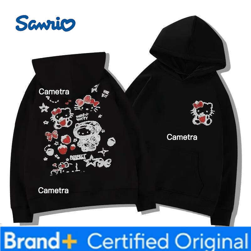 Sanrio 2025 Women's Hoodies Autumn Winter Clothing Anime Hello Kitty Art Design Graphics Hooded Fashion Y2K Oversized Girl Cotton Tops H260112