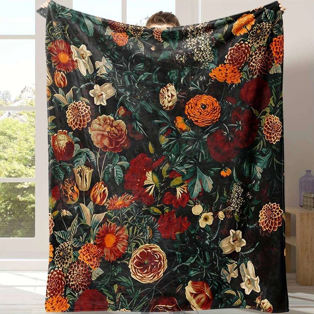 Flannel Throw Print Super Soft Cozy Nap Blanket for Bed sofa Office Travel Machine Washable Perfect Home Gift XJ260112