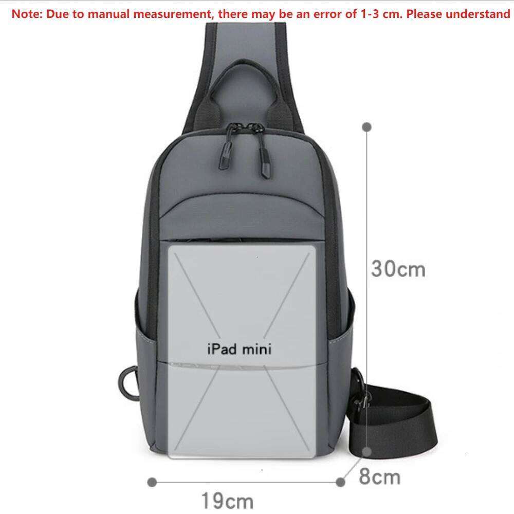 Waterproof Chest Bag Men Large Capacity Phone Bags Male Messenger Sling Pouch Short Trip Strap Pack Multifunction Fanny Packs