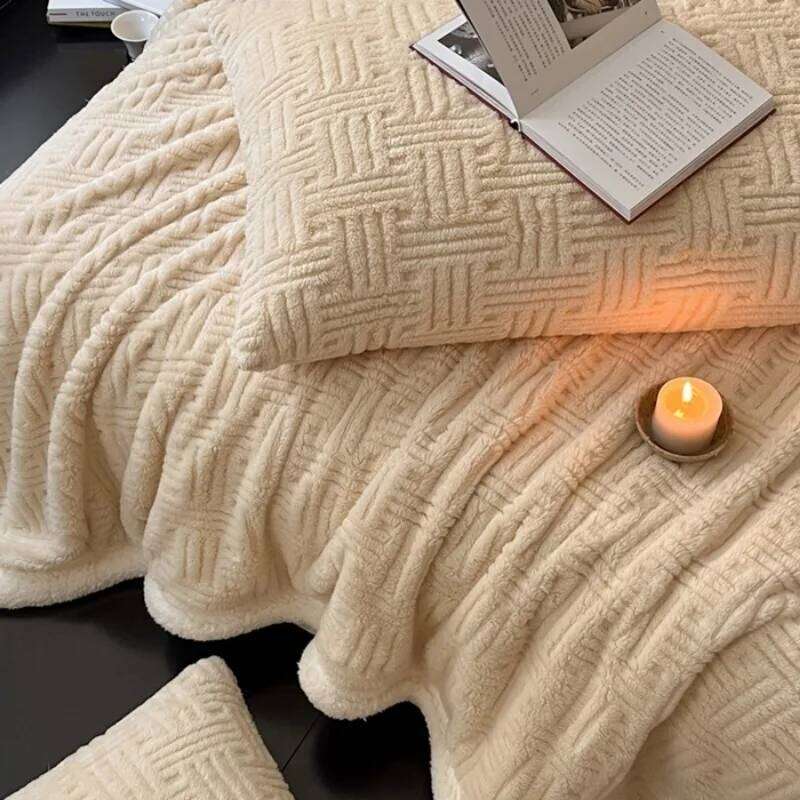 2025 New Solid Color Thickened Winter Coral Fleece Nap Office Warm Sofa Cover Blanket without Pillowcase XJ260112