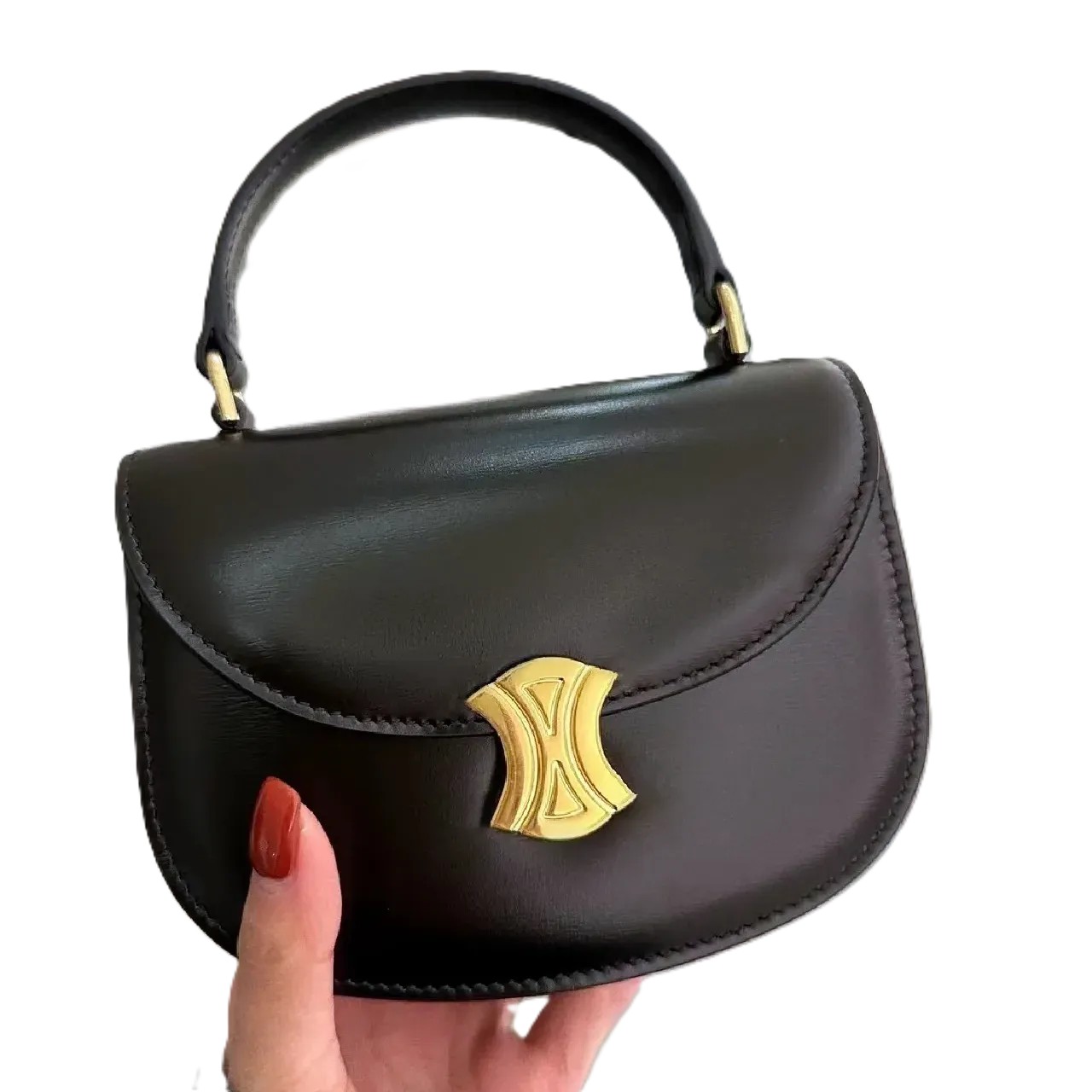 Women Saddle Small Purse Bag Tote Handbag Designer Teen Wallet Clutch Flap Genuine Leather Shoulder Strap