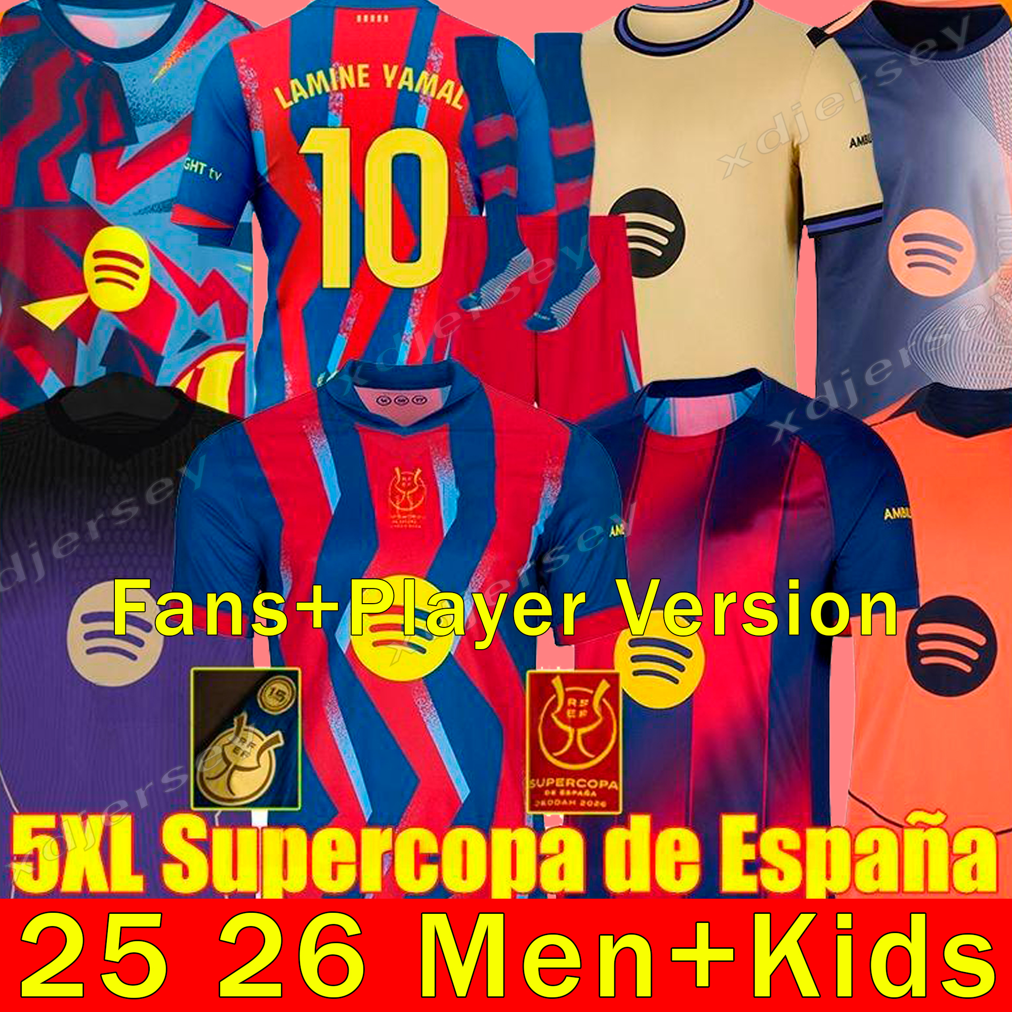 25 26 LAMINE YAMAL PEDRI GAVI Soccer Jersey RAPHINHA Camiseta De Football Shirt KOUNDE F. DE JONG FERMIN 2025 2026 OLMO BALDE CUBARSI Football Men Kids