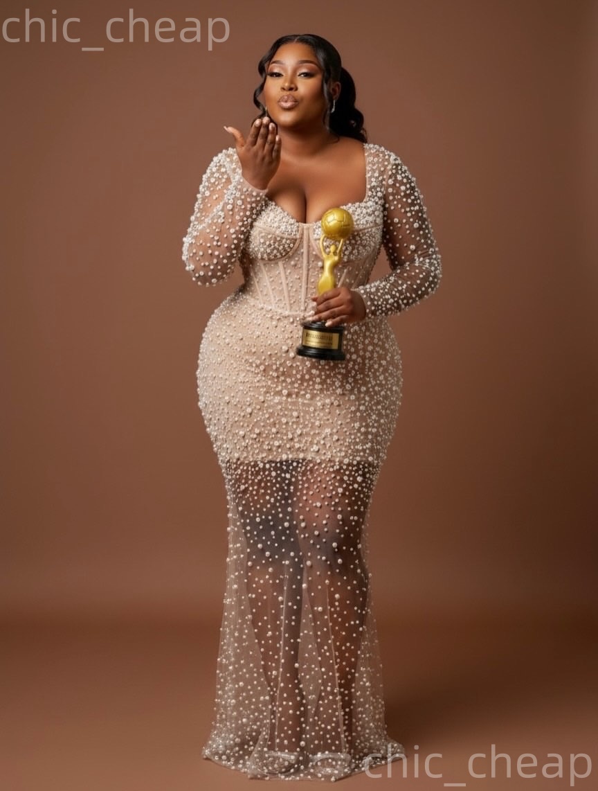 Aso Ebi Champagne Sheath Prom Dresses 2026 Pearls Illusion Sequined Evening Formal Party Second Birthday Engagement Gowns Dress For Special Occasions