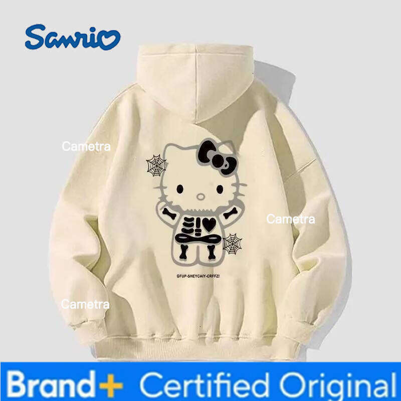 Sanrio Fashionable cute Hello Kitty Cartoon Anime periphery Boys girls hoodies Autumn and Winter Parent child clothing hoodie H260112