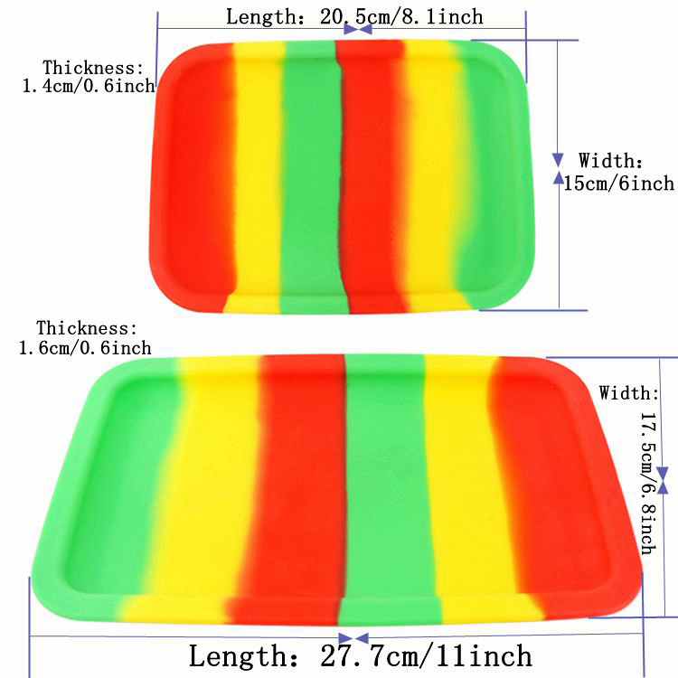 Silicone Rolling Tray Heat-resistant Tobacco Handroller Cigarette Tray Smoking Accessories Silicone Container Oil Rigs