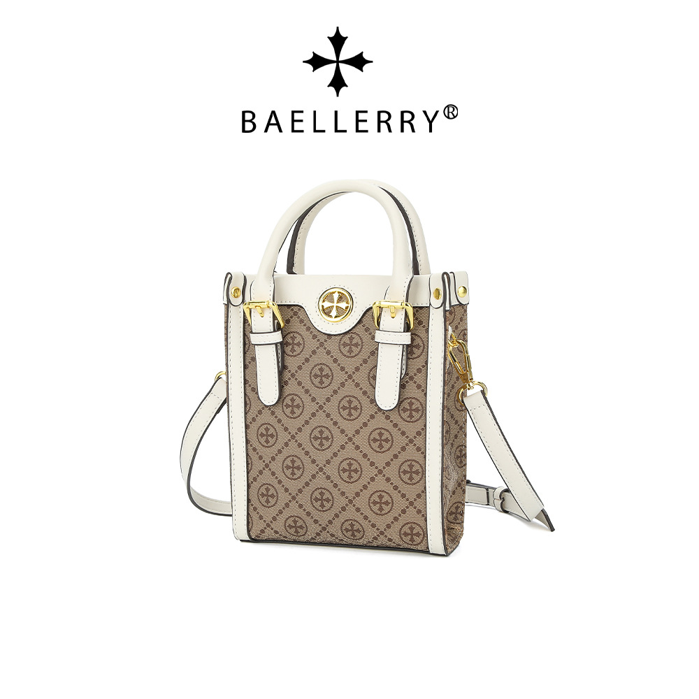 Baellerry New Fashionable Elegance Women's Printed Miniature Shoulder Bag 2026s Bestseller Versatile Commuter Crossbody Bag Free Shipping Grey Bl