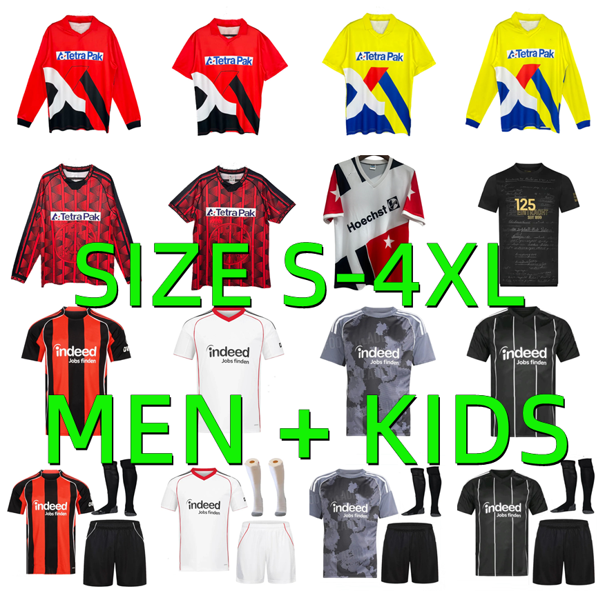 25 26 Eintrachts Frankfurts Soccer Jerseys 2025 2026 HOME AWAY THIRD EKITIKE KNAUFF EBIMBE M.GOTZE SKHIRI KOSTIC KLAMMERS HINTEREGGER football shirt Men Kids Kits