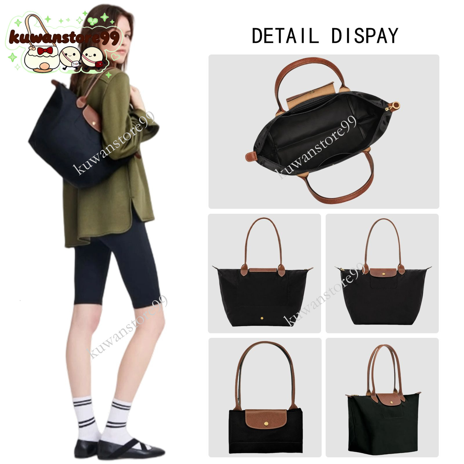 Longlies Dumpling Champly Bag Lonlychamps Designer Bag Shoulder Bag Handbag No Punching Versatile Mobile Phone Bag Lngchamp Nylon Designer Luxe Longity Champity